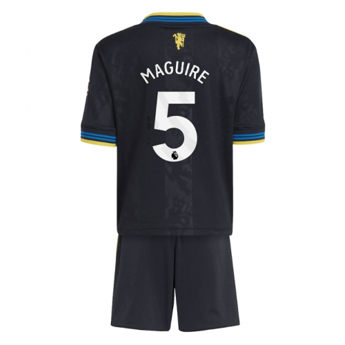 Manchester United Harry Maguire #5 Maglia Gara Terza Repliche 2025-26 Bambino Maniche Corte Manchester United Harry Maguire #5 Maglia Gara Terza Repliche 2025-26 Bambino Maniche Corte